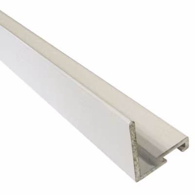Cornière basse pour placard coulissant, rainure pour balai anti-poussière 1000mm- Laqué Blanc