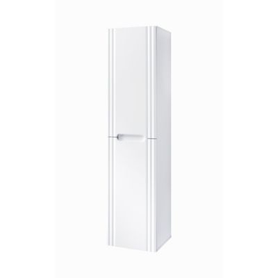 Colonne FIDJI 166 cm  Finition blanc alpin brillant  2 portes  Fixation mixte