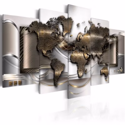 Tableau Cartes du monde World breeze 100×50 cm