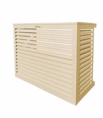 Cache climatiseur – pompe à chaleur ALUMINIUM IVOIRE taille S