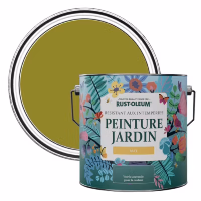 Peinture Verte pour Jardin et terrasse, Finition Mate – RUST-OLEUM – Olive marinée 2,5 L