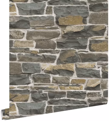 ESTAhome papier peint brique marron 53 cm x 10.05 m
