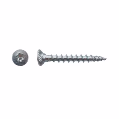 500 Vis Bois TK3 Tête Fraisée Crantée Torx F/Total 4.5 x 30 mm – Zingué blanc – D-Work