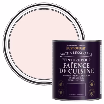 Peinture Rose pour Faïence de Cuisine, Mat – RUST-OLEUM – Rose de Chine 750ml