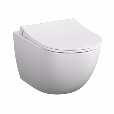 Cuvette WC suspendu sans bride VitrA Sento blanc mat + abattant frein de chute