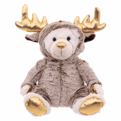 Peluche ours combinaison renne 28cm – feeric lights & christmas