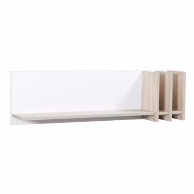 Etagères murales MALMO 100 cm coloris dab sonoma et blanc