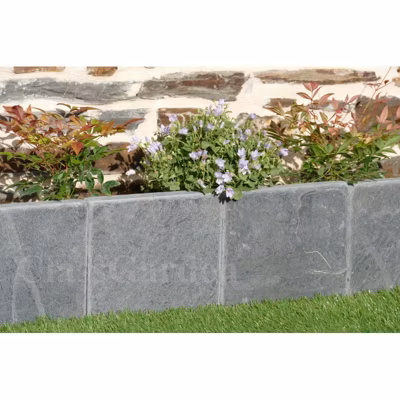 Bordure Ardoise Patinée 15 cm – Pack 120 pièces – 18 mètres