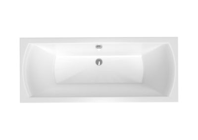 Siko 160×70 cm Cube Way Plus baignoire rectangulaire 250 L en acrylique,  gauche et droite, sans pieds, blanc (CUB1600PLUS)