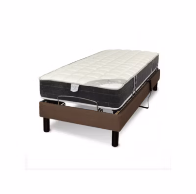 Literie électrique Essenzia Zen Ensemble DETENTE marron – Classic ressorts 80×200 Ressorts