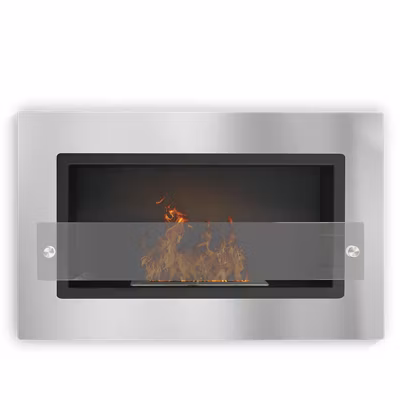 Cheminée éthanol Verona – Coloris Inox brossé