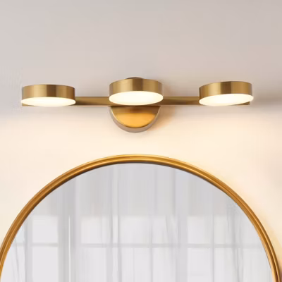 Applique triple laiton LED intégrée 3 spots orientables – Syloria