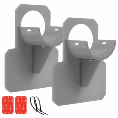 Lot de 2 supports 38 mm pour tuyau de piscine – Gris – Linxor