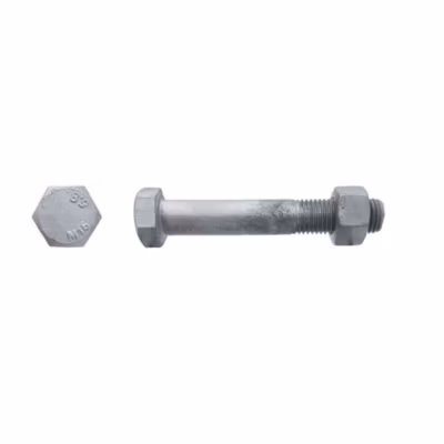 25 Boulons Charpente Tête Hexagonale F/Partiel 16 x 375 mm – 4014/4032 – 5.8 – Galvanisé – D-Work