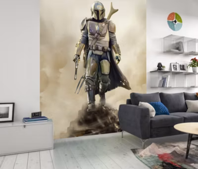 Papier peint panoramique sur intissée de Komar – Star Wars The Mandalorian The Hunter – Taille: 200 x 280 cm