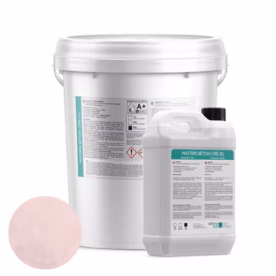 Masters Béton Ciré (sols et murs) – 10m² (20kg + 6L) – Teinte : Bonbon