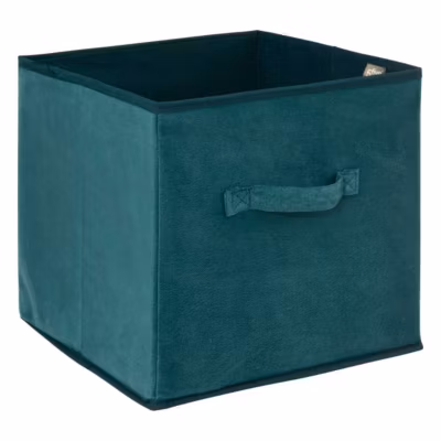 Panier velours 31×31 cm Bleu Mix N&rsquo; Modul – 5Five
