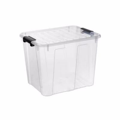 Boîte de rangement avec couvercle Home Box 40 litres – Naturel