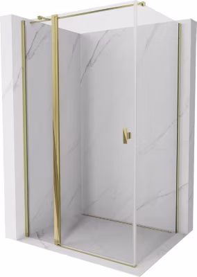 Mexen Mist T cabine de douche pivotante 115 x 90 cm, transparent, or – 8A4T-115-090-50-00