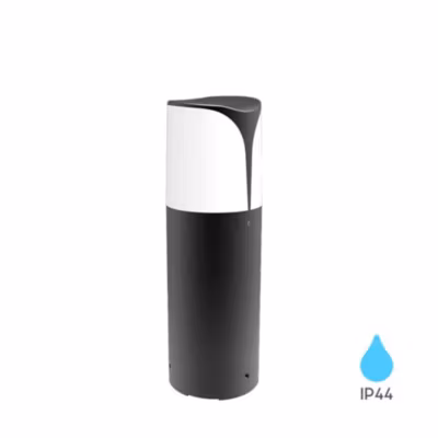Borne extérieure E27 IP44 23W en Aluminium Gris