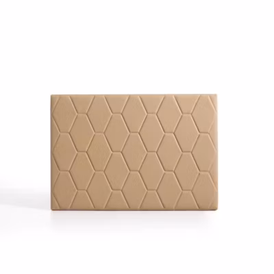 Tête de lit – ECCOX – Agata – Similicuir camel – Dimensions 115x115x8 cm – Style contemporain