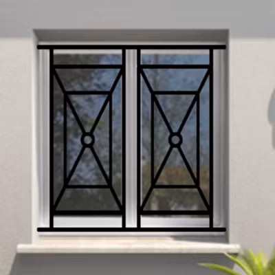 Grille de Defense Tolosa pour Fenetre H 115 cm x L 120 cm (côte tableau)