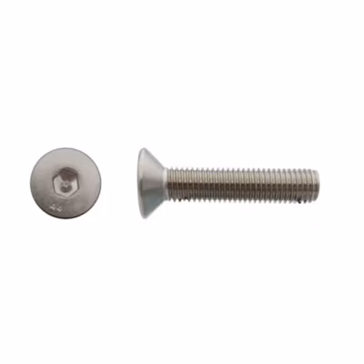 500 Vis Métaux Tête Fraisée 6 Pans Creux FHC 5 x 10 mm – DIN 7991 – Inox A4 – D-Work
