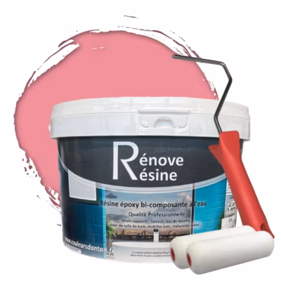 Peinture Résine multisupport Intérieur 0,5L – Faïence, Carrelage, Douche, Baignoire 5m² – RAL 3015 Rose clair