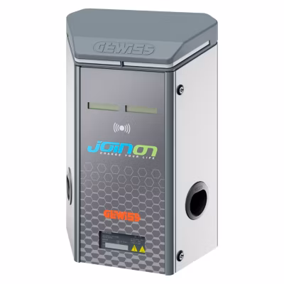 Borne murale I-ON RFID 4G + Ethernet 1 x 7.4 kW Type 2S + 1 2P+T NF Compteur MID IP55 – GEWISS – GWJ2131W