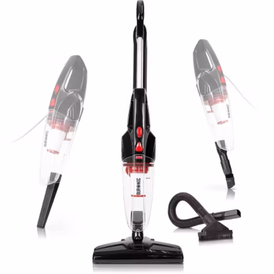 VC8 Aspirateur balai et main filaire 800W Filtre HEPA Sans sac Accessoires inclus Se convertit en quelques secondes Duronic