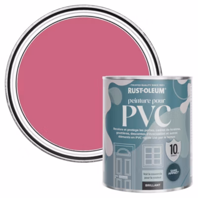 Peinture Rose pour Portes et Fenêtres en PVC, Finition Brillante – RUST-OLEUM – Framboise 750ml