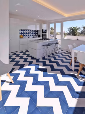 Carrelage Imitation Carreaux De Ciment 20×20 SCENARIO Tappeto 1 Blu – Les Carreaux de Jean