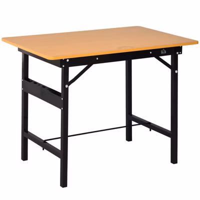 Établi pliable dim. 100x60x75 cm – table de travail bricolage avec règle rapporteur – porte-outils intégré – acier MDF