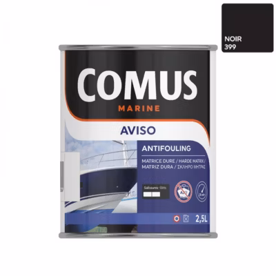 AVISO NB NOIR 2,5  L – Peinture antifouling à matrice dure pour bateaux rapides – COMUS MARINE