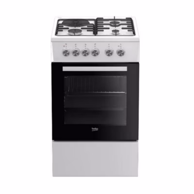 Cuisinière gaz 60l 4 feux blanc Beko FSS53011DW b100