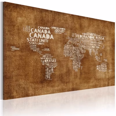 Tableau Cartes du monde La carte perdue 60×40 cm