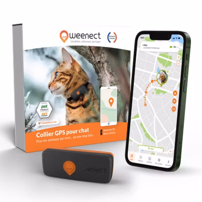 Weenect XS – collier gps pour chat ( black edition)