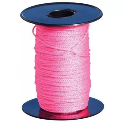 Cordeau tressé polypropylène fluo rose sur flasque – TALIAPLAST – 400515