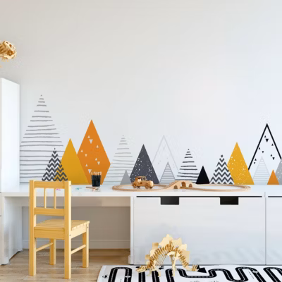 Stickers enfant montagnes scandinaves zolka 100 x 170 cm