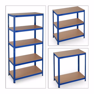 etagère charge lourde meuble de rangement bleu Helloshop26