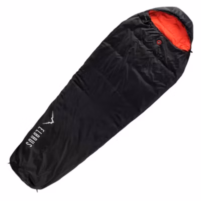 Elbrus – Sac de couchage CARRYLIGHT Black/Flame Scarlet (Taille unique)