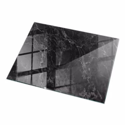 Dessus de table en verre trempé Wallfluent 120×80 cm Motif de marbre veiné