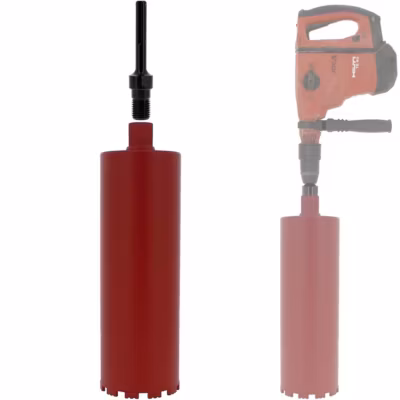 Couronne diamant 140 mm avec adaptateur pour perceuse et perforateur SDS-max – GT MARKET