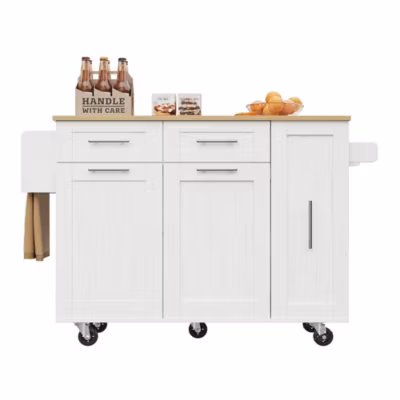 Îlot Cuisine Rangement Snacks Armoires Blanc Blackcolors