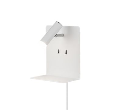 Applique murale Led liseuse avec étagère et port USB – Trio – Element
