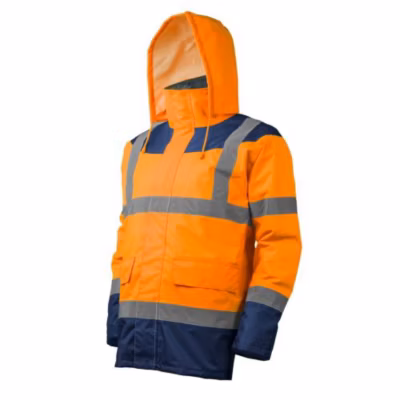 Parka matelassée Keta à haute visibilité orange/marine T 3XL COVERGUARD 7KETOXXXL