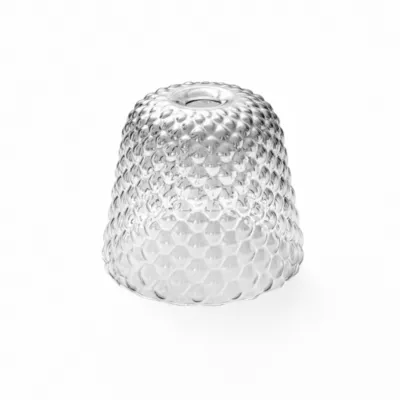 Diffuseur en verre fumé pour suspensions – finition dégradée transparente, design décoratif, culot E27 (grand verre) d.25X21,5