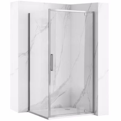 Cabine De Douche Murale Rea Rapid Swing 100X100 Chrome