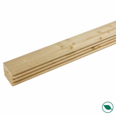 Lot de 4 lames lames à volet sapin rabotés 2400 x 90 x 26 mm