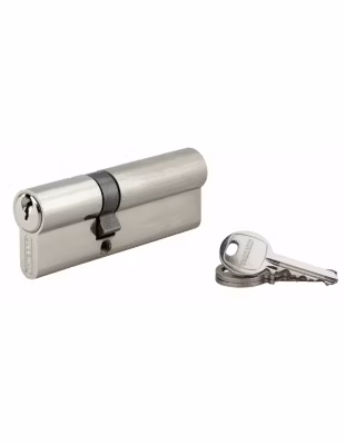 Cylindre de serrure double entrée SA UNIKEY (achetez-en plusieurs, ouvrez avec la même clé),  35x60mm, 3 clés, nickelé – THIRARD